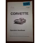 CORVETTE Pinball Machine Game Operators Handbook #1189 for sale 