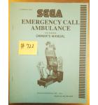 EMERGENCY CALL AMBULANCE STD VERSION Arcade Machine Game OWNER'S MANUAL #722 for sale  