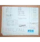 FREE FALL Pinball Machine Game SCHEMATIC #971 for sale  