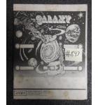 GALAXY Pinball Machine Game MANUAL #843 for sale  