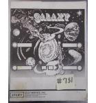 GALAXY Pinball Machine Game Manual #751 for sale - STERN 