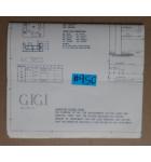 GIGI Pinball Machine Game SCHEMATIC #950 for sale  
