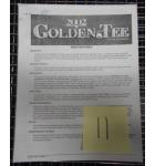 GOLDEN TEE 2002 Video Arcade Machine Game Manual for sale by IT #11