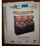GOLDZONE Arcade Machine Game MANUAL & MISC. PAPERWORK #1225 for sale  
