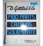 GOTTLIEB Pinball Machine Game 1980 PARTS CATALOG #927 for sale  