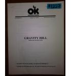 GRAVITY HILL Arcade Machine Game OPERATING INSTRUCTIONS #1227 for sale 