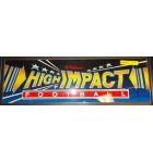 HIGH IMPACT FOOTBALL Arcade Machine Game GLASS Overhead Header Marquee by WILLIAMS #HI77 for sale 
