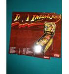 INDIANA JONES Pinball Machine Game Original Sales Promotional Flyer