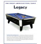 LEGACY 7' Pool Table by Great American - Coin-Operated - Commercial