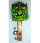 MEDIEVAL MADNESS Pinball Machine Game GREEN TROLL HEAD with SWITCH for sale  