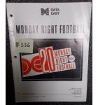 MONDAY NIGHT FOOTBALL Pinball Machine Game Manual #556 for sale - DATA EAST