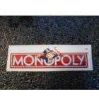 Monopoly Pinball Machine Game Decal - #-09