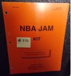 NBA JAM KIT Video Arcade Machine Game Operations Manual #573 for sale - MIDWAY