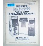 PAC-MAN PACMAN Arcade Machine Game PARTS and OPERATING MANUAL with SCHEMATICS #875 for sale  