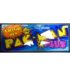 PAC-MAN PACMAN PLUS Arcade Machine Game Overhead Header #G43 for sale by NAMCO