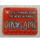 PIN GAME Original Pinball Machine Promotional Key Fob Keychain Plastic for sale 
