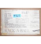 RACK-A-BALL Pinball Machine Game SCHEMATIC #969 for sale  