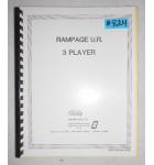 RAMPAGE U.R. 3 PLAYER Arcade Machine Game MANUAL #824 for sale  