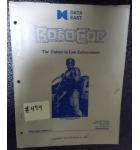 ROBOCOP Pinball Machine Game Manual #474 for sale - DATA EAST 