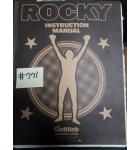 ROCKY Pinball Machine Game Manual #771 for sale - GOTTLIEB  