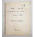 SHARPSHOOTER Pinball Machine Game Manual #715 for sale 