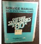 STAR SERIES 80 Pinball Machine Game Service Manual #532 for sale - GOTTLIEB