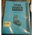 STAR WARS RACER Video Arcade Machine Game Owner's Manual #596 for sale - SEGA