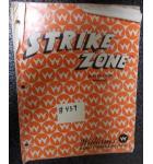 STRIKE ZONE Arcade Machine Game Instruction Manual #459 for sale - WILLIAMS 