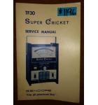 SUPER CRICKET Arcade Machine Game SERVICE MANUAL #1196 for sale 