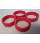 Standard 1.5" x .5" Red Rubber Flipper Rings for many Gottlieb Bally Williams Stern Jersey Jack & Chicago Gaming Pinball Machines - Set of 4