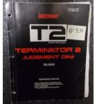 TERMINATOR 2 JUDGEMENT DAY Pinball Machine Game Operations Manual #531 for sale 