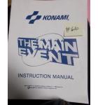 THE MAIN EVENT Arcade Machine Game INSTRUCTION MANUAL #610 for sale  
