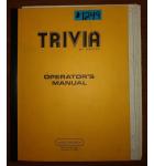 TRIVIA Arcade Machine Game OPERATOR'S MANUAL & SCHEMATICS #1249 for sale