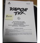 VAPOR TRX Arcade Machine Game OPERATION MANUAL #655 for sale  