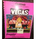 VEGAS Pinball Machine Game Instruction Manual #518 for sale - GOTTLIEB 