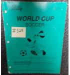 WORLD CUP SOCCER Pinball Machine Game Operations Manual #529 for sale 