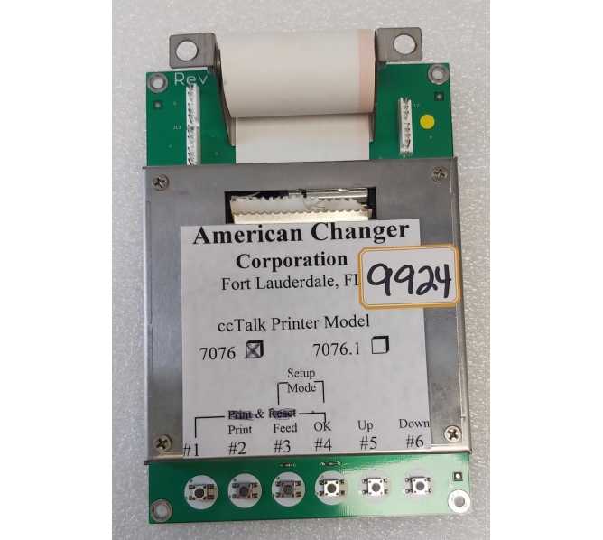 AMERICAN CHANGER ccTALK Printer Model #7076 (9924) 