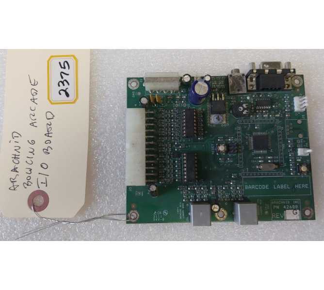 ARACHNID BOWLING Arcade Game IO Board #42688 (2375)