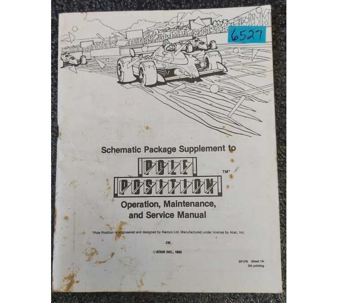 ATARI POLE POSITION Arcade Game Schematic Package Supplement to Operations, Maintenance and Service Manual #6527