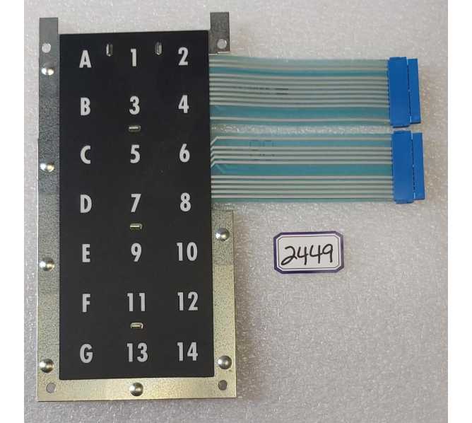 AUTOMATIC PRODUCTS 6000, 6600, 7000 7600 Snack Machine Selection Key Pad (2449)