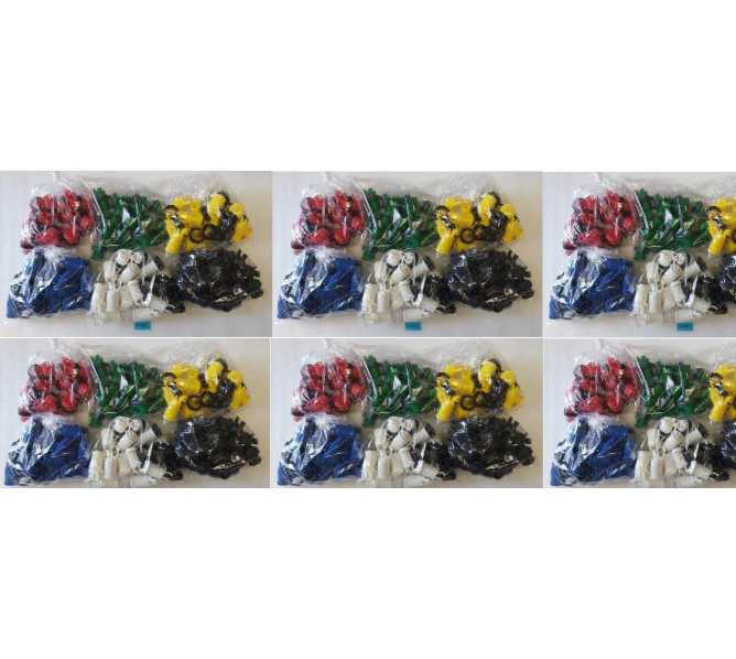 Arcade Push Buttons w New Cherry Switches - Durable Multicade MAME Jamma - Lot of 600 - 100 IN RED, BLUE, GREEN, YELLOW, BLACK & WHITE 