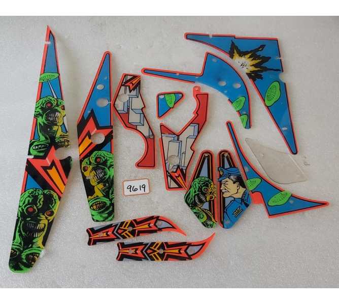 BALLY ATTACK FROM MARS Pinball Machine INCOMPLETE PLASTIC Set #9619 
