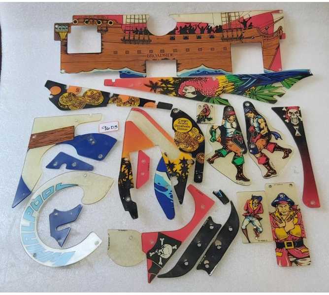 BALLY BLACK ROSE Pinball Machine INCOMPLETE PLASTIC Set #9603 