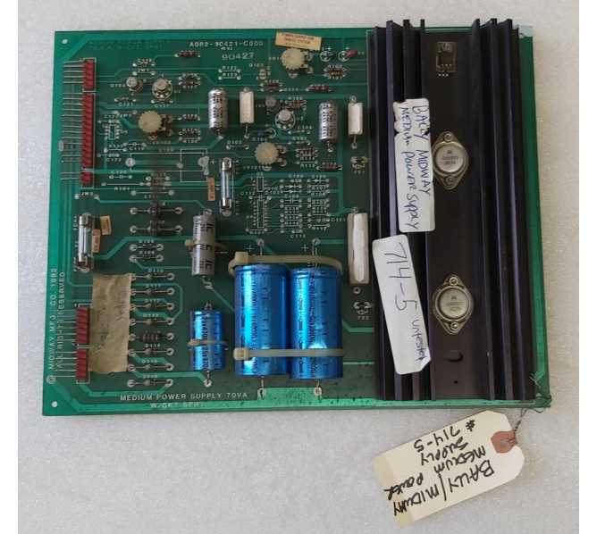 BALLY MIDWAY MEDIUM POWER SUPPLY Board #A02-90421-C000 (714-5) 