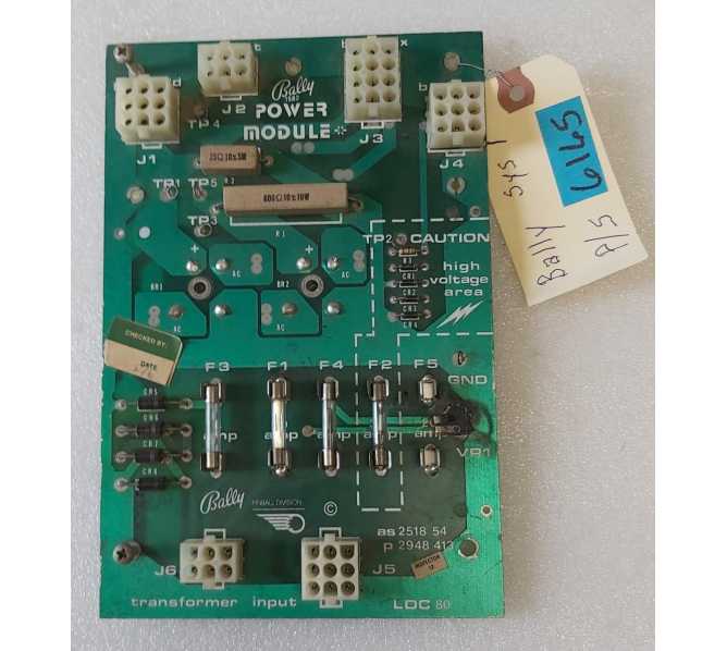 BALLY SYSTEM 1 Pinball POWER SUPPLY Board #6165 