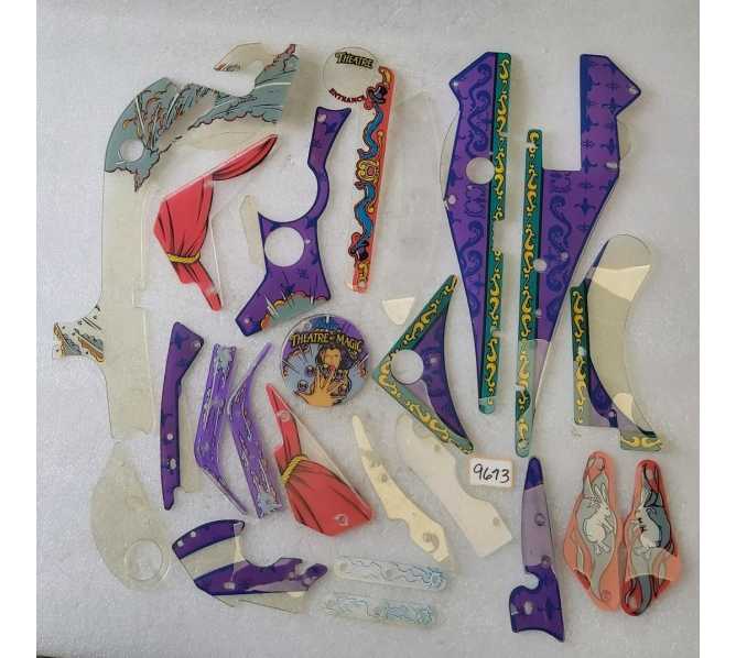 BALLY THEATRE OF MAGIC Pinball Machine INCOMPLETE PLASTIC Set #9673 