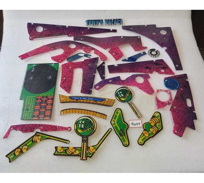  BALLY WHO DUNNIT Pinball Machine INCOMPLETE PLASTIC Set #9604 