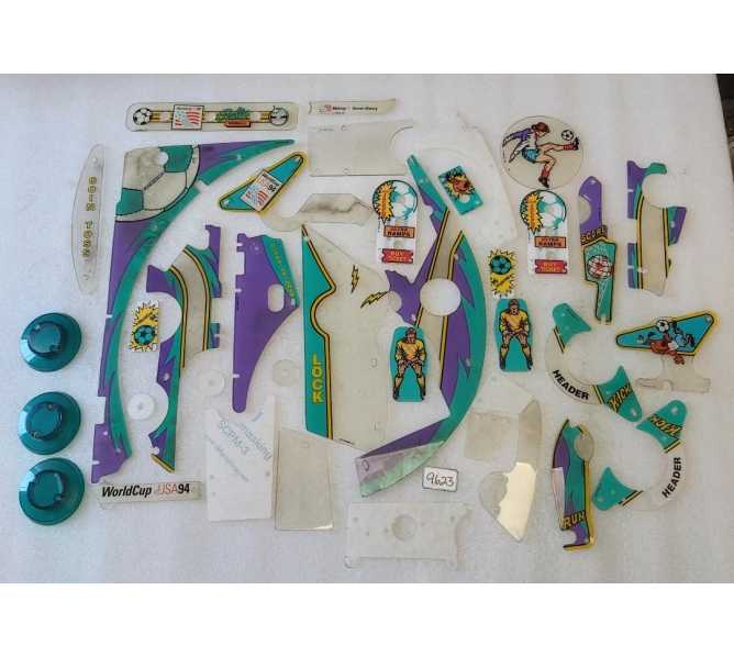 BALLY WORLD CUP SOCCER Pinball Machine INCOMPLETE PLASTIC Set #9623 