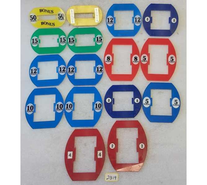 BAYTEK WONDER WHEEL Arcade Game 16 Piece PLASTIC Lot (2319) 