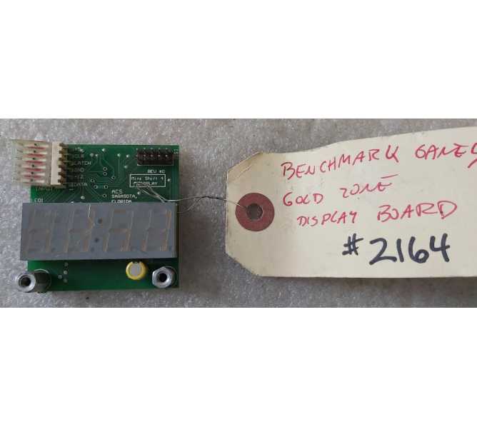 BENCHMARK GOLD ZONE Arcade Game DISPLAY Board (2164)